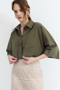 Костюм из хлопка жакет и брюки в стиле casual AG Green G512/3 - фото 4