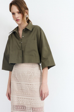 Костюм из хлопка жакет и брюки в стиле casual AG Green G512/3 - фото 1