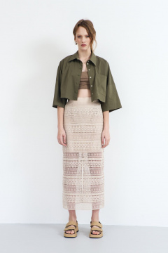 Костюм из хлопка жакет и брюки в стиле casual AG Green G512/3 - фото 2