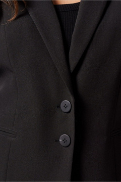 Демисезонный черный жакет из текстиля для делового образа PND 03030P черный - фото 5