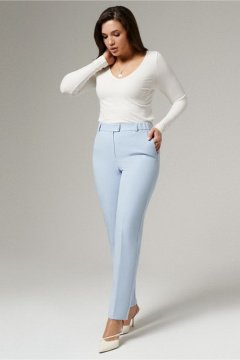 Голубые брюки из текстиля для демисезона PND 03060P голубой - фото 1