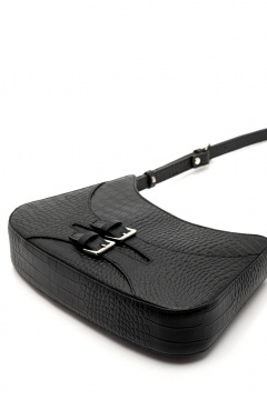 Маленькая кожаная сумка с регулируемым ремнем и карманами Souffle 218 5001 - фото 5