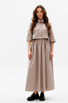 Платье на каждый день из текстиля с юбкой А-силуэта NikVa 487.3 - фото 1