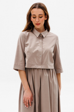 Платье на каждый день из текстиля с юбкой А-силуэта NikVa 487.3 - фото 3