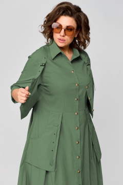 Платье Runella 1629 хаки - фото 3