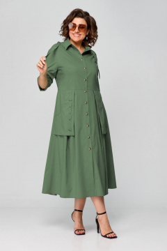 Платье Runella 1629 хаки - фото 2