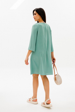 Зеленое платье трапеция с вырезами и шнуровкой по горловине COCKTAIL 119 - фото 3