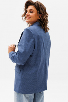 Деловой жакет с карманами из текстиля для делового образа Anelli 1471.1 черное_море - фото 4