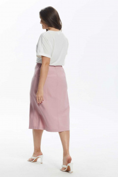 Комплект блуза с разрезами и юбка с шлицами Mislana 891 белый - фото 4