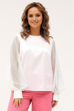 Блуза из сетки в стиле casual с длинным рукавом Angelina & Сo 990 - фото 5