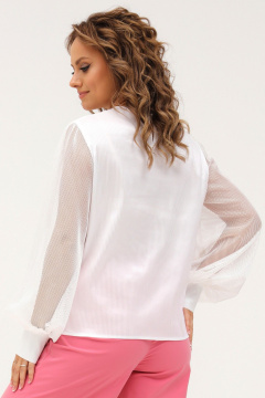 Блуза из сетки в стиле casual с длинным рукавом Angelina & Сo 990 - фото 4