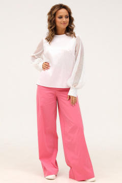 Блуза из сетки в стиле casual с длинным рукавом Angelina & Сo 990 - фото 2