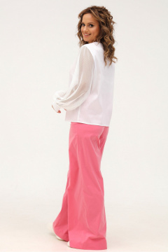 Брюки палаццо из стрейч-текстиля с высокой посадкой Angelina & Сo 991 - фото 4