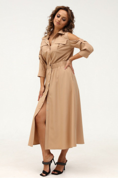 Платье рубашечного типа с расклешением и поясом Angelina & Сo 994 - фото 5