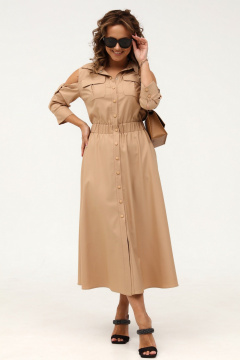 Платье рубашечного типа с расклешением и поясом Angelina & Сo 994 - фото 1