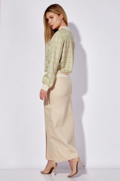 Жакет бомбер с накладными карманами и отделкой трикотажем LEANNA-STYLE 6008 мультиколор - фото 3