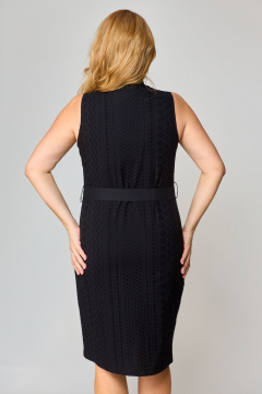 Кружевное платье прямого силуэта с пуговицами и съемным поясом VIPPRIMO 103 черный - фото 5