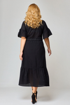 Платье макси из ришелье с карманами и воротником-стойкой VIPPRIMO 104 черный - фото 2