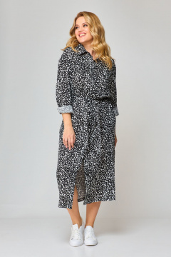 Платье макси с принтом и поясом из вискозы VIPPRIMO 107 мультиколор - фото 4