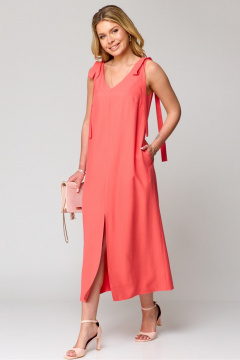 Платье, пояс Laikony L-771 лосось - фото 4