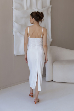 Платье нарядное прямое на тонких бретелях с вытачками HELEN BIRCH Pl035 - фото 4