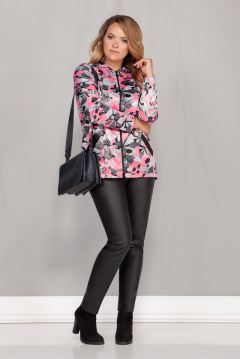 Куртка демисезонная из текстиля с капюшоном и кулисой Ивелта плюс 897 - фото 1