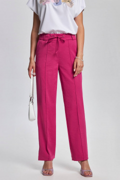 Брюки прямые летние со стрелками на резинке из вискозы Femme & Devur 90075 1.43F(164) - фото 1