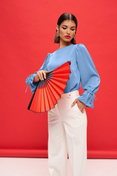 Блуза VIZANTI 9149 голубой - фото 3