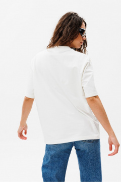 Футболка unisex из хлопкового трикотажа свободного кроя HIT 0222 белый - фото 5