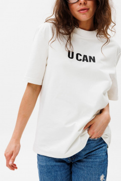 Футболка unisex из хлопкового трикотажа свободного кроя HIT 0222 белый - фото 4