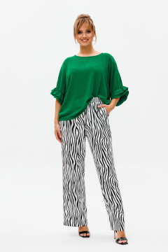 Блуза, брюки Mubliz 180 зеленый_зебра - фото 1
