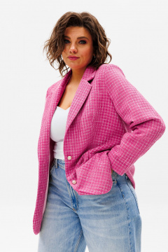 Жакет из текстиля с различными цветами деловой стиль Anelli 1471.1 персидская_роза - фото 1