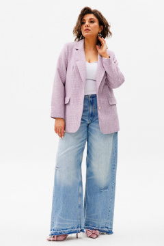 Жакет из текстиля с женским стилем и женственностью Anelli 1471.1 бутон_вишни - фото 1