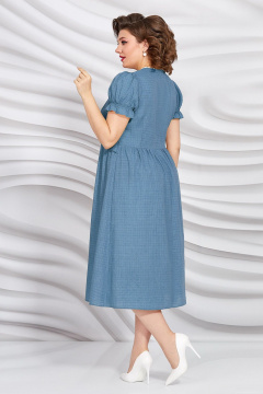 Комлект платья и джинсовки из хлопка и джинса Mira Fashion 5417-2 синий - фото 5