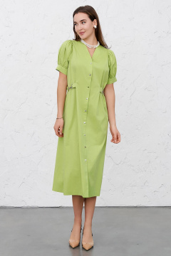 Платье летнее приталенное из хлопка с поясом LADO 6346-27 - фото 1