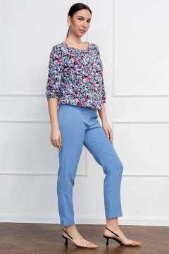 Блуза в яркий принт с длинным рукавом ¾ LADO 884-9 - фото 4