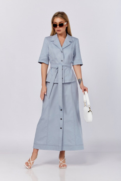костюм из джинсовой ткани с поясом DOGGI 1638 голубой - фото 2