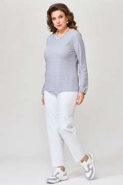 Белые джинсы зауженные с резинкой и классической застежкой Fita 20231 белый - фото 4