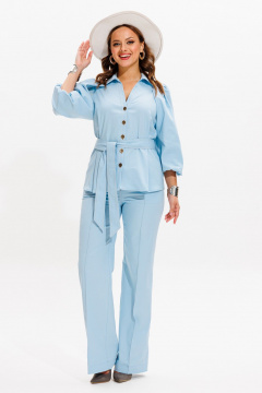 Брюки, жакет VI ORO VR-1059 голубой - фото 4