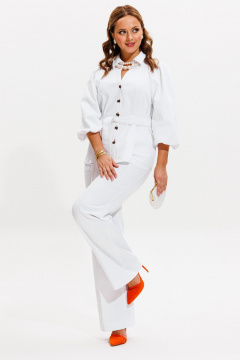 Брюки, жакет VI ORO VR-1059 белый - фото 4