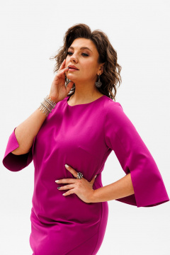 Платье нарядное с разрезами и молнией по спинке Anelli 1431.1 виноград - фото 2