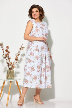 Летнее платье с принтом и присборенной юбкой Fortuna ШЖ 713 - фото 1