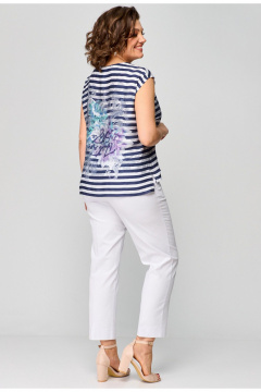 Блуза БелЭльСтиль 862-3 04 22 полоска_принт - фото 4