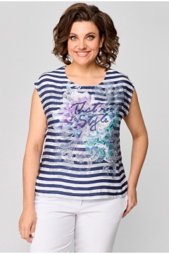 Блуза БелЭльСтиль 862-3 04 22 полоска_принт - фото 2