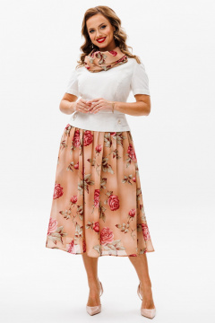 Комплект блуза и юбка с шарфом для летних дней Urs 24-385-4 - фото 4