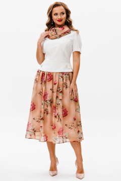 Комплект блуза и юбка с шарфом для летних дней Urs 24-385-4 - фото 3