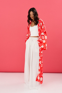 Летний кардиган прямого свободного кроя с принтом ANNETE A732 - фото 1