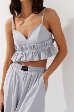 Топ серый из текстиля в круглый год ANNETE A925 - фото 1