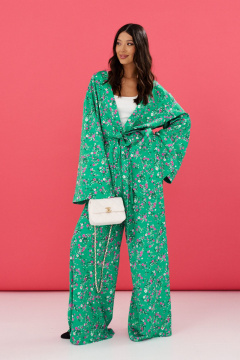 Круглогодичные хлопковые брюки с цветочным принтом ANNETE A1211 - фото 1