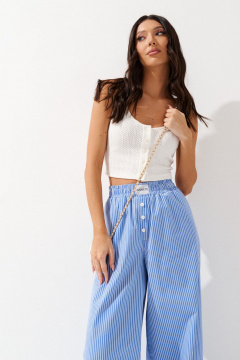 Круглогодичные текстильные брюки со шлёцами ANNETE A1220 - фото 4